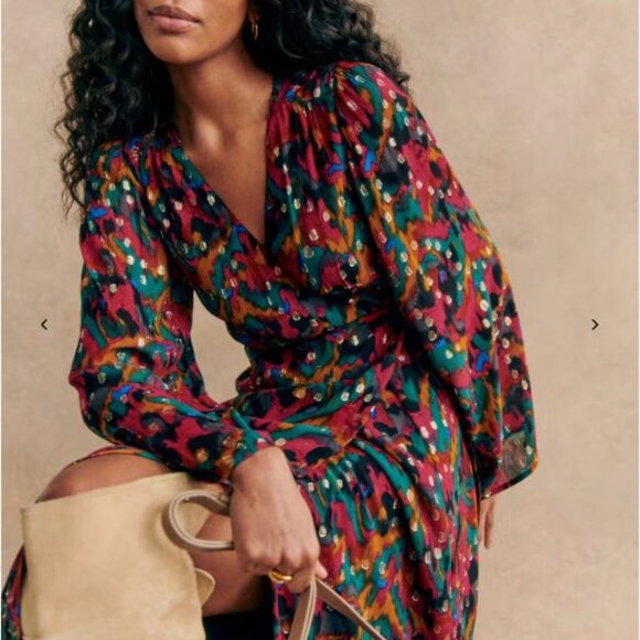 Sezane LINOY DRESS in Lucky Print NWT - Picture 4 of 16